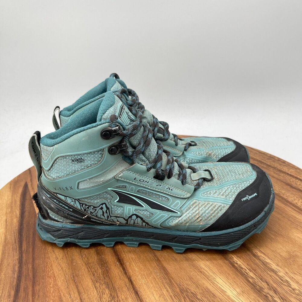 Altra Lone Peak 4 Shoes Womens Size 7 Mid Blue Trail Hiking Walking Sneakers